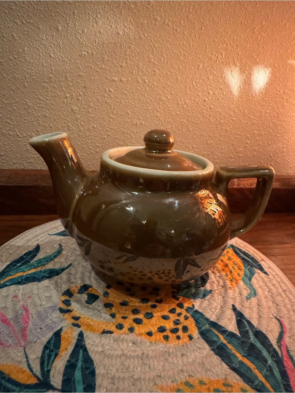 Vtg Fraunfelter USA Ceramic Teapot with Lid